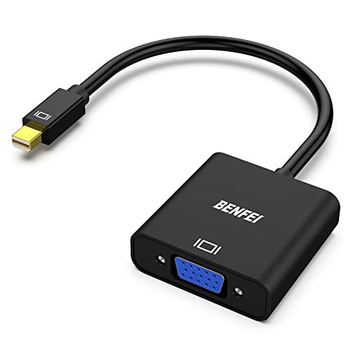Mini DisplayPort to VGA, Benfei Mini DP Display Port to VGA (Thunderbolt Compatible) Male to Female Adapter for ThinkPad SurfacePro PC