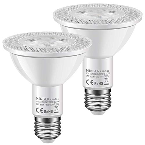 Govee 10W Dusk to Dawn PAR30 LED Bulb Light, Auto Turn On Off, 60W Equivalent, 800 Lumens Soft White 3000K, E27 Base, 120Â°Beam Angle Spotlight, for Indoor and Outdoor 2 Pack