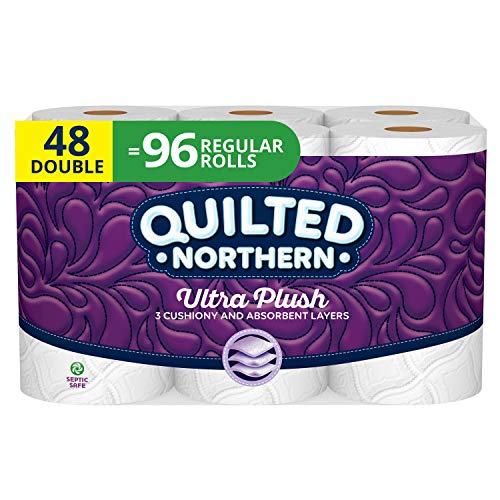 Book Cover Quilted Northern Ultra Plush Toilet Paper, 48 Double Rolls, 48 = 96 Regular Rolls, 3 Ply Bath Tissue, 4 Pack of 12 Rolls