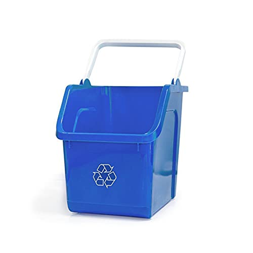 Book Cover good natured Handy Recycler, 6 Gallon / 25 Liter â€“ Stackable Recycling Bin for Kitchen or Office - Plant Based, BPA-Free Recycling Container with Handle, Blue
