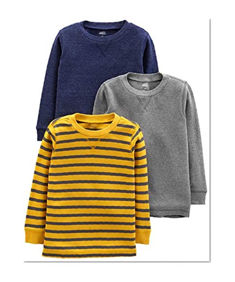 Simple Joys by Carter's Toddler Boys' 3-Pack Thermal Long Sleeve Shirts