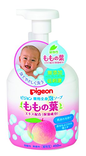 Pigeon Medicated Lotion Pump (Leaves of Peach) 450ml (Quasi-drug) (0 Months To) (Japan)