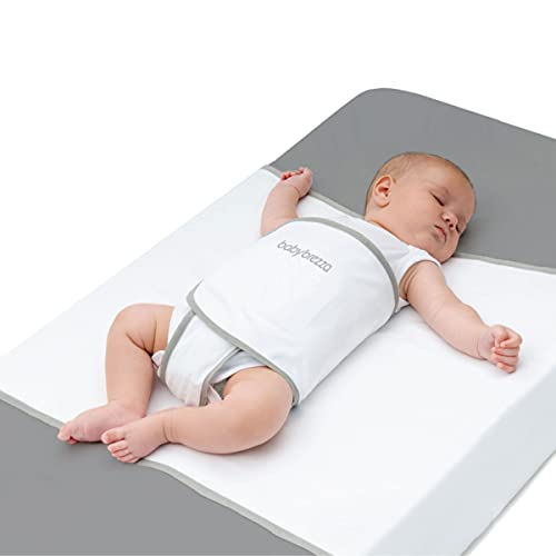 Baby Brezza Safe Sleep Swaddle Blanket for Crib Safety for Newborns and Infants â€“ Safe, Anti-Rollover Blanket in White, by Tranquilo Reste