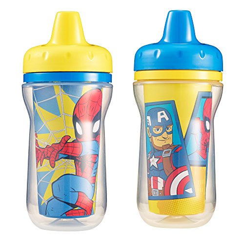 The First Years Marvel Insulated Hard Spout Pack of Sippy Cups for Toddlers, 3.2 Ounce (Pack of 2)