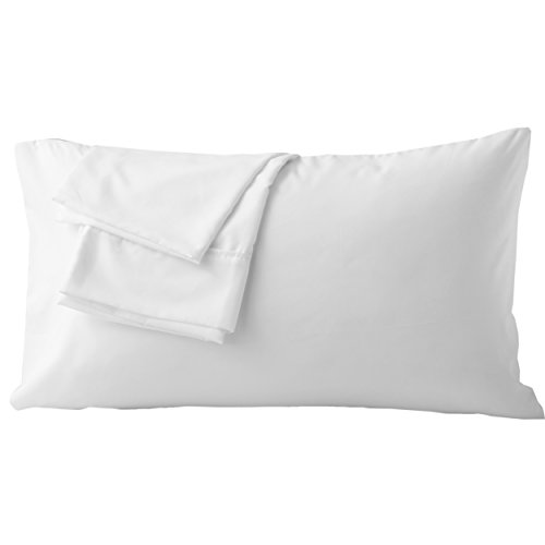 Book Cover Pillowcases Queen White Set of 2 Envelope Closure End Easy Fit for Summer Soft and Breathable Material Machine Washable