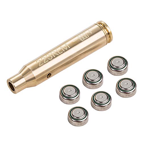 T-Language Bore Sight Cal 223 5.56mm Boresighter Laser Red Dot with Two Sets of Batteries