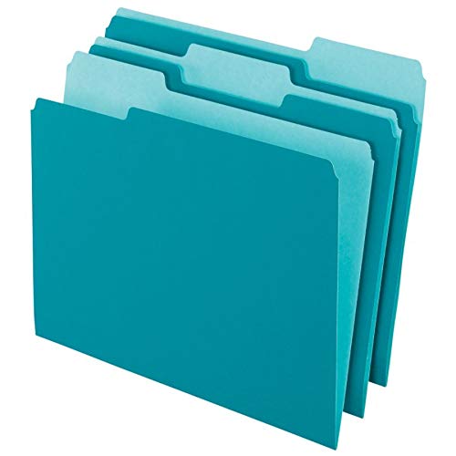 Book Cover Office Depot Two-Tone Color File Folders, 1/3 Tab Cut, Letter Size, Teal, Box of 100, OD152 1/3 Tea