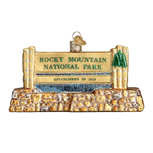 Old World Christmas Ornaments: State Parks Glass Blown Ornaments for Christmas Tree, Rocky Mountain