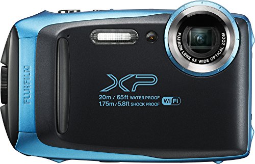 Fujifilm FinePix XP120 - Sky Blue FinePix XP130 Waterproof Digital Camera, 2.78" x 4.34" x 1.26", Blue