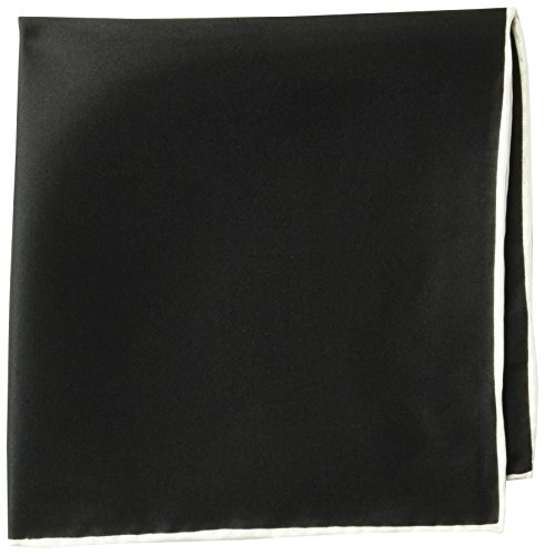 Amazon Brand - BUTTONED DOWN Men's Classic Silk Hand Rolled Pocket Square