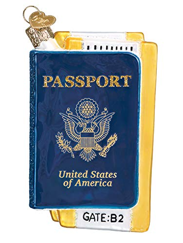 Old World Christmas Passport Cities, Places and Landmarks Glass Blown Ornaments for Christmas Tree