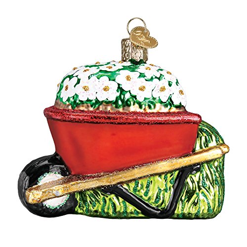 Old World Christmas Wheelbarrow Garden Gifts Glass Blown Ornaments for Christmas Tree