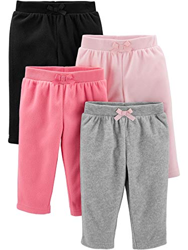 Simple Joys by Carter's Baby Girls' 4-Pack Fleece Pants