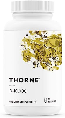 Thorne Research - Vitamin D-10,000 - Vitamin D3 Supplement (10,000 IU) for Healthy Bones and Muscles - 60 Capsules