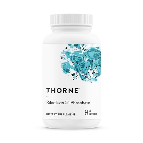 THORNE - Riboflavin 5'-Phosphate - Bioactive, Tissue Ready Form of Vitamin B2 for Methylation Support* - Vitamin B2 Supplement - Third-Party Certified - Gluten, Dairy & Soy-Free - 60 Capsules