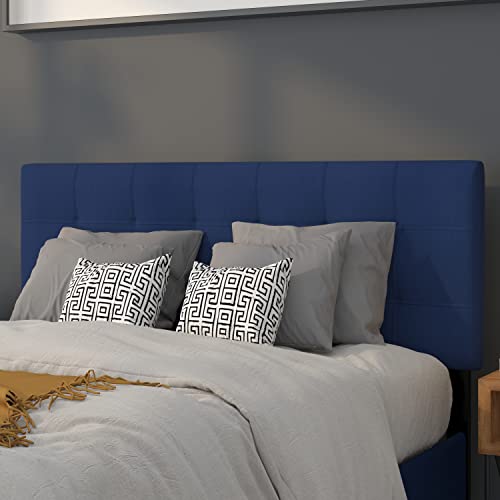Flash Furniture Bedford Tufted Upholstered Full Size Headboard in Navy Fabric