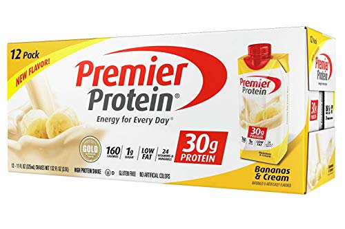 Premier Protein High Protein Shake, Bananas & Cream (11 fl. oz., 12 pack) xMKOW