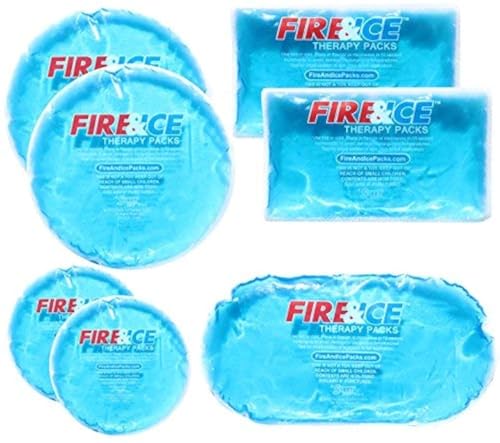 Snappy Heat® Hot Cold Packs - 7 Reusable Packs In 4 Sizes for Multiple Applications - Muscle & Joint Pain, Sinus Relief, First Aid for Injuries, Tired Eyes, Masks, Cooling lunches, or Kids Boo Boos