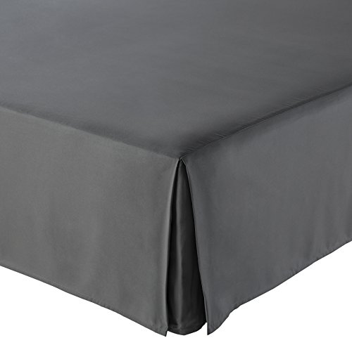 Book Cover AmazonBasics Pleated Bed Skirt - Queen, Dark Grey