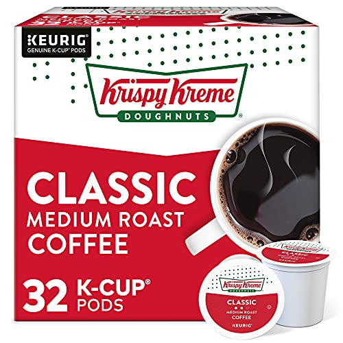 Krispy Kreme Smooth Keurig Single-Serve Light Roast Coffee K-Cup Pods, 32 Count