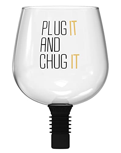 Book Cover Guzzle Buddy The Ultimate Wine Glass, Decanter, Stopper, Cup, All-in-One, Safe & Easy Way to Enjoy Alcohol, Bar Accessories, Plug it and Chug it, Red or White