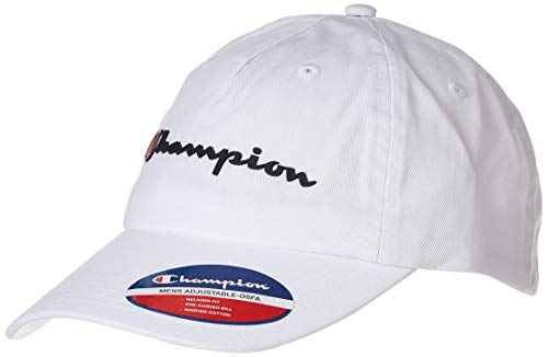 Book Cover Champion Men's Ameritage Dad Adjustable Cap, white, One Size