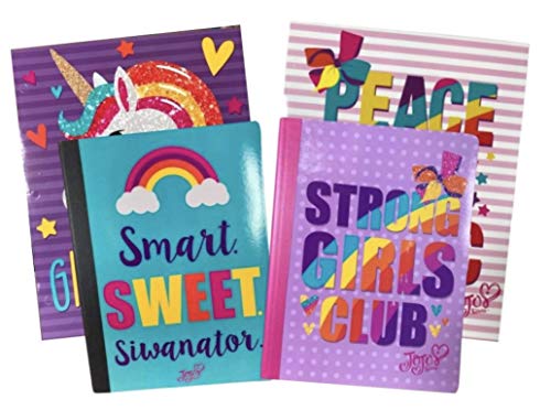 JoJo Siwa School Supplies Bundle (2 Composition Notebooks and 2 Pocket Folders)