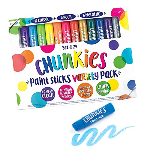 Book Cover Ooly, Chunkies Paint Sticks Variety Pack - Set of 24, Twistable Paint Stick Crayon Set for Kids and Adults, Great for Any Project Including Posters, Cards, Scrapbooking, and Journaling