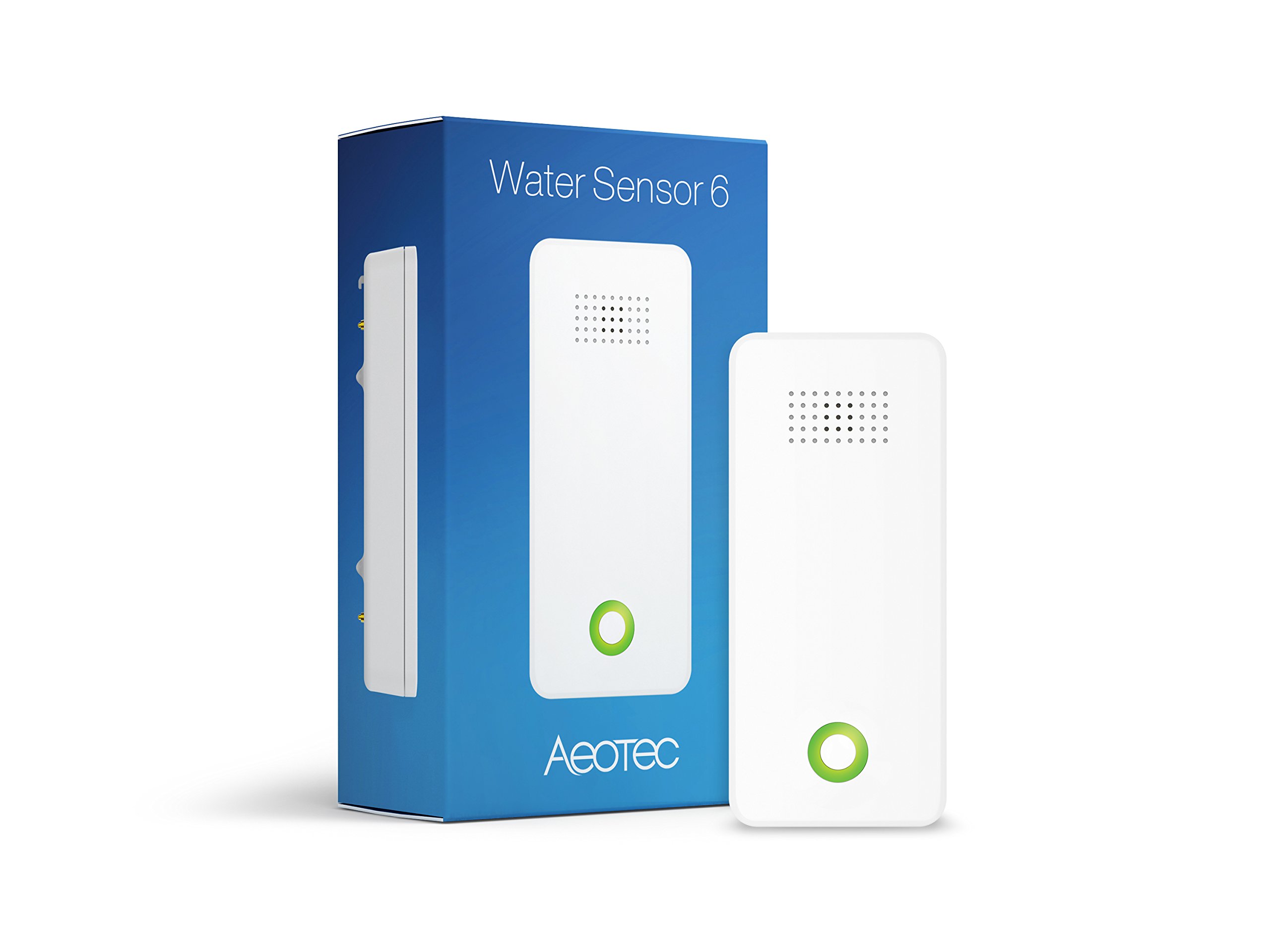 Aeotec Water Sensor 6 Zwave Water Sensor Z-Wave Plus Enabled Home Security Zwave Leak Sensor Smart Zwave Temperature Freeze Flood Sensor (Water Sensor 6)