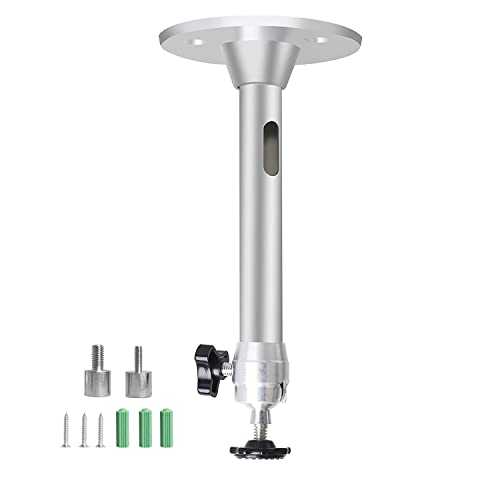 Drsn Mini Ceiling Projector Mount - for Projectors CCTV DVR Cameras - Compatible with QKK, VANKYO,DR.J, DBPOWER - Length 175mm/6.88in Silver
