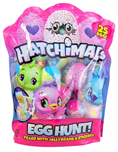 Hatchimals Easter Egg Hunt Eggs Filled with Jelly Beans and Stickers, 25 Count