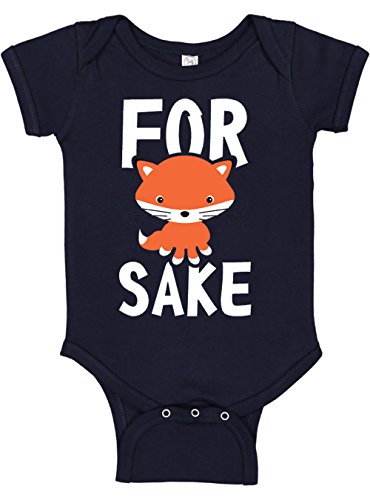 Panoware Funny Baby Onesie | for Fox Sake, Navy, 0-3 Months