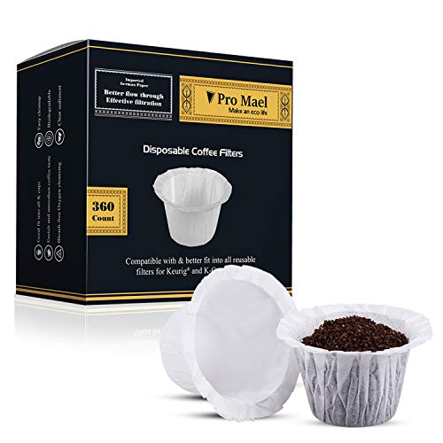 Book Cover Disposable Coffee Filters 360 Counts Coffee Filter Paper for Keurig Brewers Single Serve 1.0 and 2.0 Use with All Brands K Cup Filter (1)