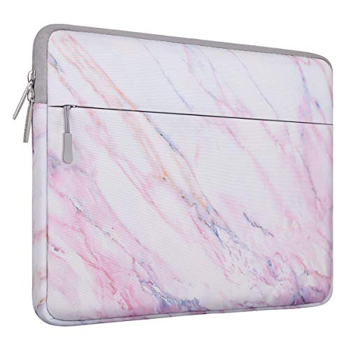 MOSISO Laptop Sleeve Compatible with MacBook Pro 14 inch 2021 M1 Pro/M1 Max A2442, Compatible with MacBook Air/Pro Retina, 13-13.3 inch Notebook Computer,Canvas Horizontal Cross Grain Marble Bag Cover