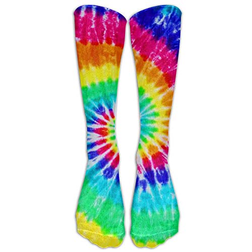 Colorful Tie Dye Socks for Women Men Soccer Youth Girls Socks Long Socks for Running Athletic Travel Work
