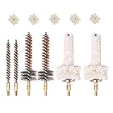 NIDAYE 6 Pack Bronze Bore Brush/Chamber Brush/Chamber Mop/Star Chamber Cleaning Pads