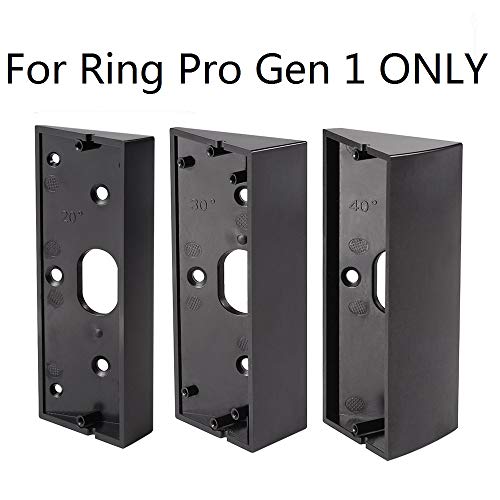 3x Adjustable(20 to 50 Degree) Ring Doorbell Pro Mounting Wedge Kit Ring Video Doorbell Pro Corner Kit Angle Adjustment Bracket(Not for Gen 2)