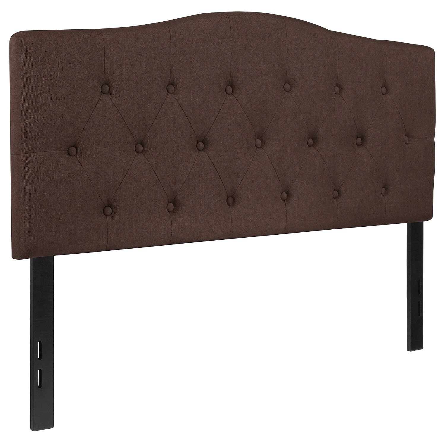 Book Cover Flash Furniture Cambridge Tufted Upholstered Full Size Headboard in Dark Brown Fabric Dark Brown Full