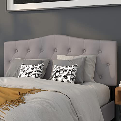 Flash Furniture Queen Headboard Fabric, Light Gray