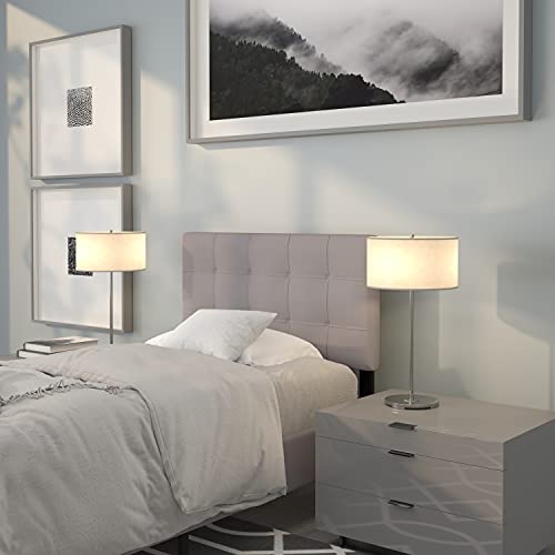 Book Cover Flash Furniture Bedford Tufted Upholstered Twin Size Headboard in Light Gray Fabric