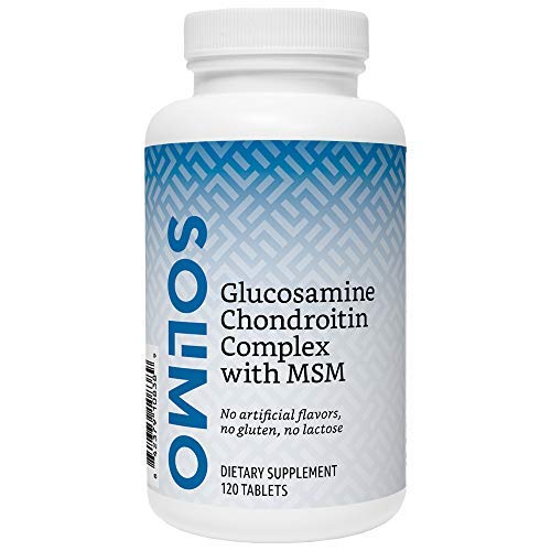 Amazon Brand - Solimo Glucosamine Chondroitin Complex with MSM, 120 Tablets (2 Tablets per Serving), Glucosamine 1500mg, Chondroitin/MSM Complex 1103mg