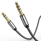 POSUGEAR 6.35mm to 6.35mm Guitar Cable 2M, Professional 1/4 Inch Jack to Jack Cable Guitar Lead, Guitar Amp TRS Cable with Nylon Braid for Electric Guitar, Bass, Amplifier, Keyboard…