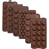 Maxdot 6 Pieces Silicone Chocolate Mold Cake Cookie Mould Candy Baking Mold for Chocolate Cake DIY