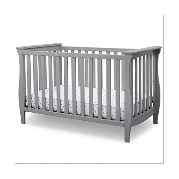 Book Cover Delta Children Lancaster 3-in-1 Convertible Baby Crib, Grey