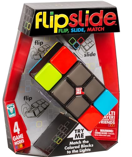Oonies Flipslide Game, Electronic Handheld Game | Flip, Slide, and Match the Colors to Beat the Clock - 4 Game Modes - Multiplayer Fun,Black,3.23'' x 8.66'' x 10.28''