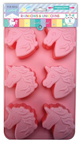Handstand Kitchen Rainbows and Unicorns Silicone Unicorn Shaped Cupcake Mold
