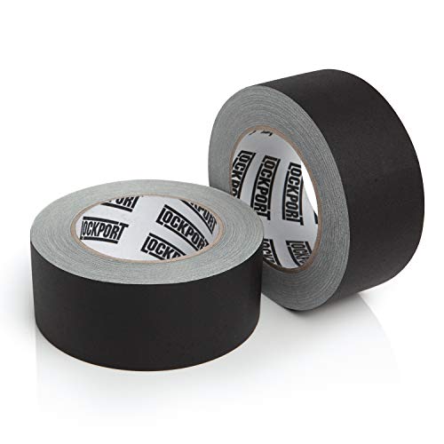 Lockport Black Gaffers Tape 2 Pack â€” 30 Yards x 2 Inch â€” Premium Gaff Tape â€” Non Residue, Waterproof, Matte Cloth Gaffing Tape for Professional Photography, Filming, & Stage Backdrop