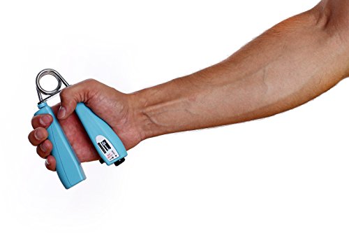 Book Cover Romlife Kinetic Hand Grip Strengthener with Count â€“ Build Forearm Muscle â€“ Strengthen Grip â€“ Finger Strengthener â€“ Hand Squeezer Forearm Grip â€“ Achieve a Firm Grip â€“ Perfect for Recovery (Blue)