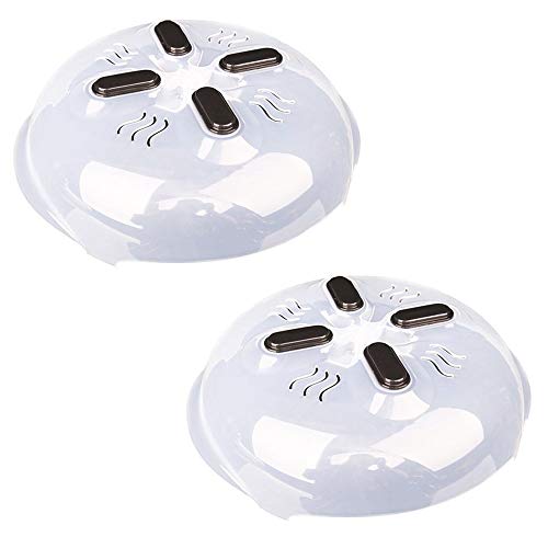 Magnetic Microwave Splatter Coverï¼ŒMicrowave Plate Cover with ,Dishwasher Safe,2 Pack