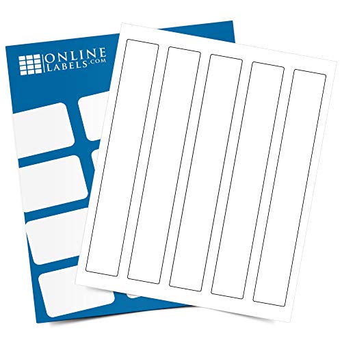 Water Bottle Wraparound Labels - 1.25 x 9.75 - Pack of 500 Labels, 100 Sheets - Inkjet/Laser Printer - Online Labels